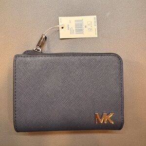 Michael Kors Men Cooper Saffiano Leather Folio Wallet Navy NWT